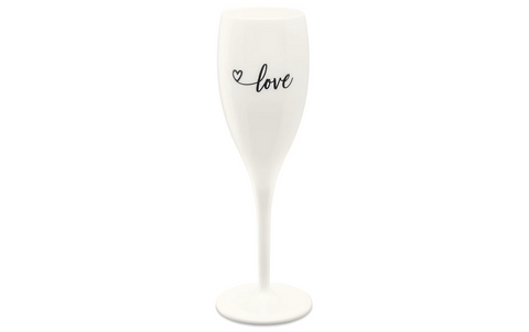 Koziol - Sektglas Superglas Love  - 100 ml - 1 Stück - Weiss